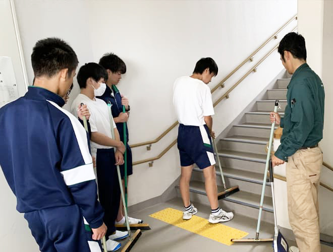 ◎階段清掃の実習